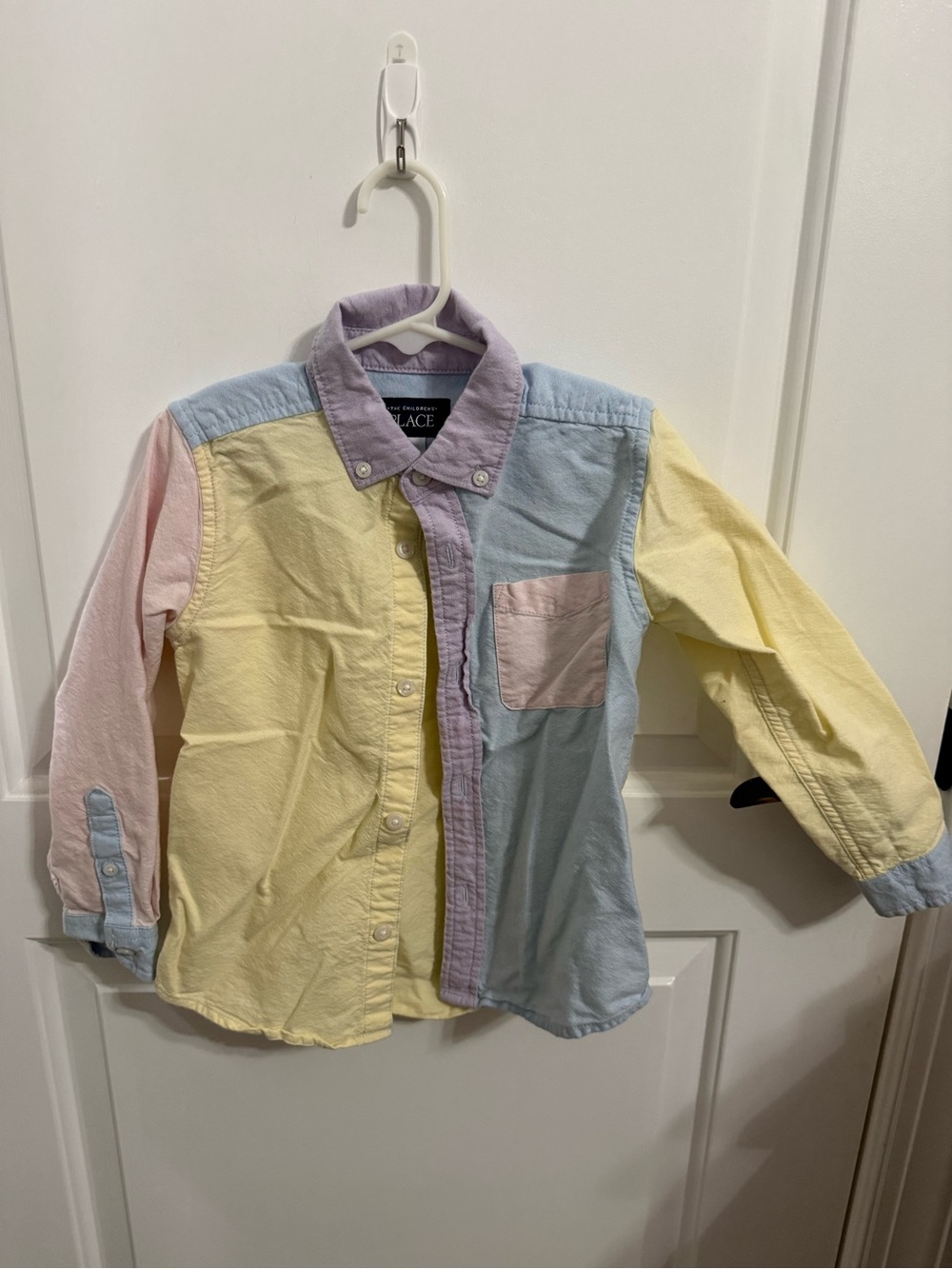 Colorblock Pastel Button-Down Shirt - Kids